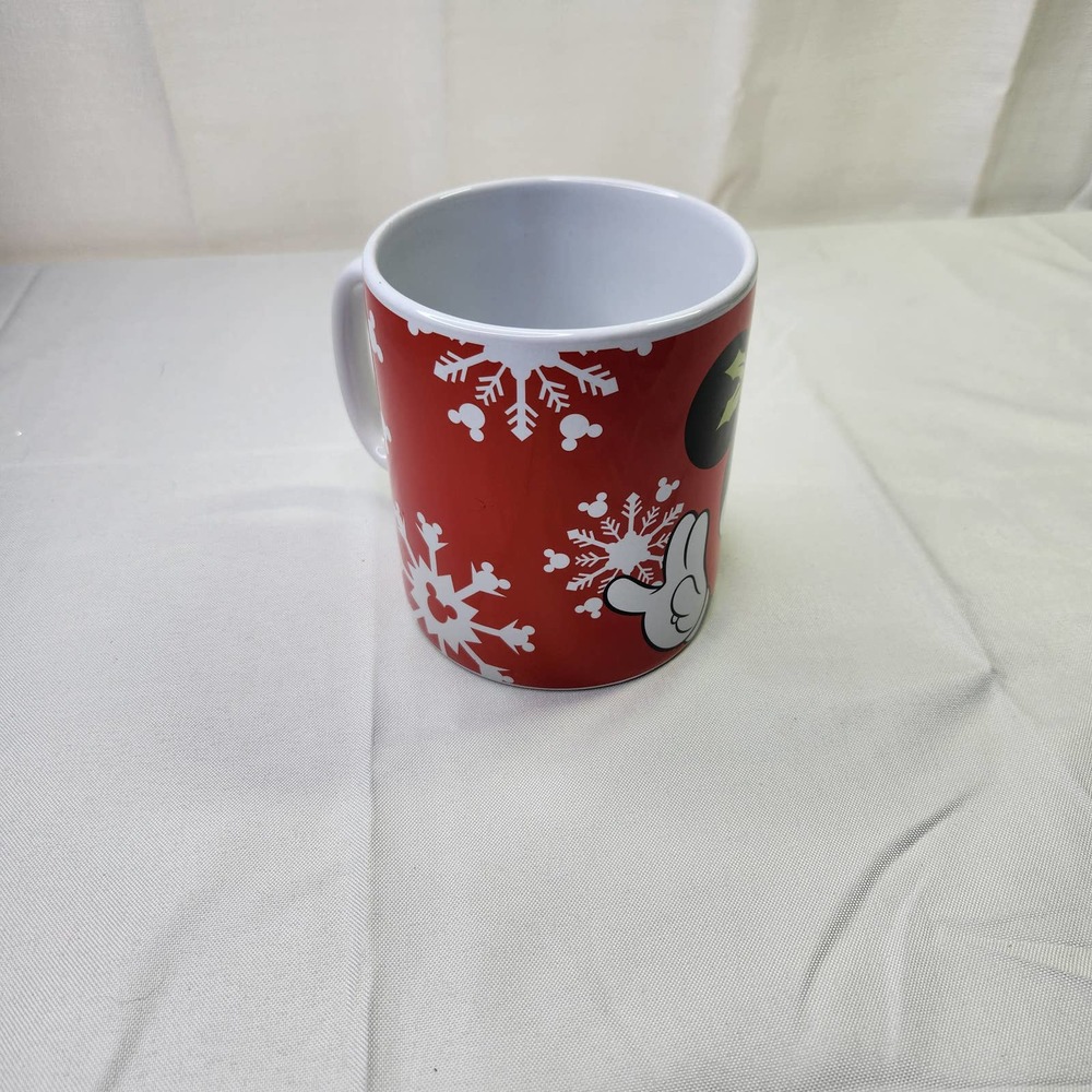 Disney Galerie Minnie Mouse Red Snowflake Christmas Winter Jumbo Coffee Mug - Picture 2 of 8